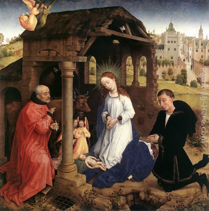 Bladelin Triptych central panel painting - Rogier van der Weyden Bladelin Triptych central panel art painting